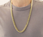 Men   s Solid 14k Yellow Gold 6mm Miami Cuban Link Chain 20  Necklace Box Lock