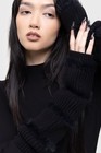 Killstar Gloves Black Striped Night Arm One Size