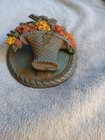 Antique Cast Iron Door Knocker Flower Basket  Vintage 1920 Outstanding