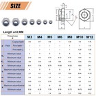 145 Pack Lock Nut Assortment Kit M3-m12 Nylon Insert Stainless Steel Hex Nuts