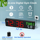 Gym Clock Timer  Workout Clock With Seconds   5 Display Modes  4 Alarms   Remote