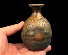 Bizen Ware Tokkuri Sake Bottle By Toko Konishi Japanese Pottery -tk-00005