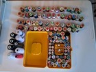 Vintage Plastic Wilson Wil Hold Sewing Thread Storage Case Box Gold yellow Lot