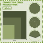 150pcs Gradient Lime Green Deli Paper  9 8 X 8 3in 3 Gradient Lime Green Proo   