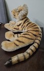 Vtg Steiff Lying Tiger 15    And 2 4  Tiger Cubs Mohair Wool 1950-1960s