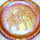 Set Of 2 Carnival Glass 8  Bi Centennial Plate Eagle 1776-1976 - Spirit Of  76