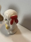 Vintage Porcelain White Maltese Dog Playing Instruments Anthromorphic Figurine