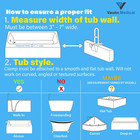 Fsa hsa Eligible   Adjustable Bathtub Safety Rail Shower Grab Bar Handle  Stainl