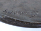 Antique French Bronze Art Nouveau Large Tazza Signed A  Marionette C  1900