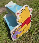 Vintage Disney Winnie The Pooh Two Step Stool Heavy Duty Wood  Rare