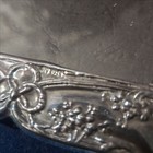    vtg Jr 925 Sterling Silver 6x8 5  Ornate Repouss   Picture Frame Grapes Velvet