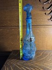 Vtg  Beethoven Fifth  Violin Bottle Decanter Blue With Original Label 11 5    Rare