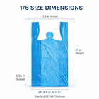 Blue T-shirt Grocery Bags 1 6 Large 21x6 5x11 5 0 51 Mil Plastic Bulk