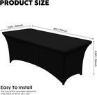 Spandex Fitted Tablecloth Rectangular Stretch Table Cover For Wedding Party