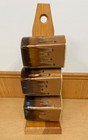 Prado Rodolfo Padilla Stacking Mugs Set Of 6 Signed Drip Glaze Stoneware   Stand