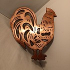 Vintage Rooster Trivet Kitchen Wall Hanging Farmhouse Cast Iron Copper Finish