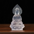 13cmglazed Guanyin Bodhisattva Statue Sitting On Lotus Home Decor Temple Resin 
