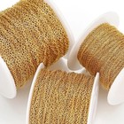 Stainless Steel Flat Cable Link Chain Necklace Real Gold Pvd Jewellery Making