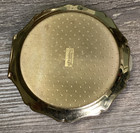 Vntg  50 s Stratton Blue   Gold Floral Roses Powder Mirror Compact Case England 