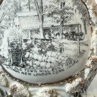 New London  Connecticut Ct Antique Old Town Mill Souvenir China Floral Vase