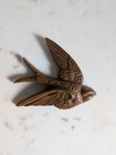 Vintage Burwood Flying Swallow Wall Decor Faux Wood Bird Usa Mid Century