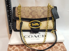 New Coach New York Tabby Shoulder Bay crossbody Bag Signature Black  Brown