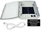 Waterproof Wifi Outdoor Weatherproof Network Enclosure Box W 5ft Power Cord Plug