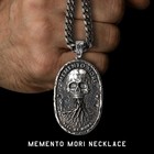 Hero Company Stainless Steel Necklace For Men -    memento Mori Large  Silver