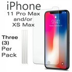 3x Plastic Screen Protector - Iphone 11 Pro Max   Xs Max Full Coverage Clear Lcd