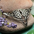 New Solid Sterling Silver Celtic Knot Brooch Irish Scottish Ladies Pin 925