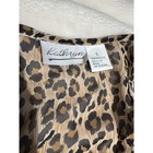 Y2k Kathryn Leopard Print 3 Piece Satin Pajama Lingerie Set Small