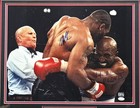 Mike Tyson   Evander Holyfield Auto Framed 16x20 Photo  damaged  Jsa  wpp551659