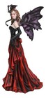 Fantasy Dragon Mother Red Gowned Fairy Queen With Pixie Dragonling Figurine