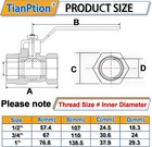 3 4 Inch Brass Ball Valve With Male To Female Npt Threaded Full Port   Long Hand