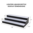 3 Tiers 30 Inch Led Lighted Liquor Bottle Display  Adjustable Brightness   Color