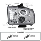 Led Halo Chrome Projector Headlights Assembly Pair For 2005-2009 Ford Mustang