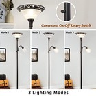 Floor Lamps For Living Room  70  Floor Lamp Standing Black  Glass 2 Head