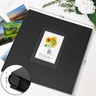 Photo Album 4x6 600 Photos  Leather Cover Extra Large 600 Pockets  Black 