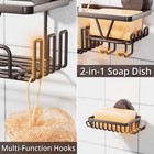 Suction Cup Shower Caddy     3 Pack Suction Cup Shelf With Soap Holder   Hooks    