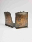 Mid-century Hammered Copper Bookends Set Of 2 Vintage Mcm