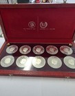 1969 Silver Republique Republic Tunisienne Franklin Mint 10-coin Set W  Papers