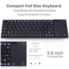 Rii K12  Mini Wireless Keyboard With Large Touchpad Mouse qwerty Black