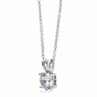 2ct 925 Sterling Silver Round Cut Solitaire Cubic Cz Pendant Necklace 18   