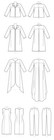 Sewing Pattern Women Clothes Duster Jacket Coat Party Dress Pants Plus Size 6802