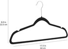 Amazon Basics Slim  Velvet  Non-slip Suit Clothes Hangers  Black silver 30 Pack