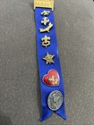 Bsa Proud Parent Ribbon With 7 Pins Vintage Pin Boy Scouts - Complete Set