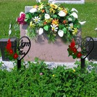 Memorial Grave Markers Cemetery Decorations  Heart Memorial Plaque Stake Symp   
