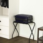 Folding Luggage Rack Collapsible Metal Suitcase For Guest Room Holds Up To 100lb