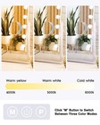 Bwllni Lighted Makeup Mirror Hollywood Mirror Vanity Mirror With Lights  Touc   
