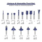 Workpro 15pc 1 4  Shank Router Bits Set Tungsten Carbide Tipped Router Bit W box